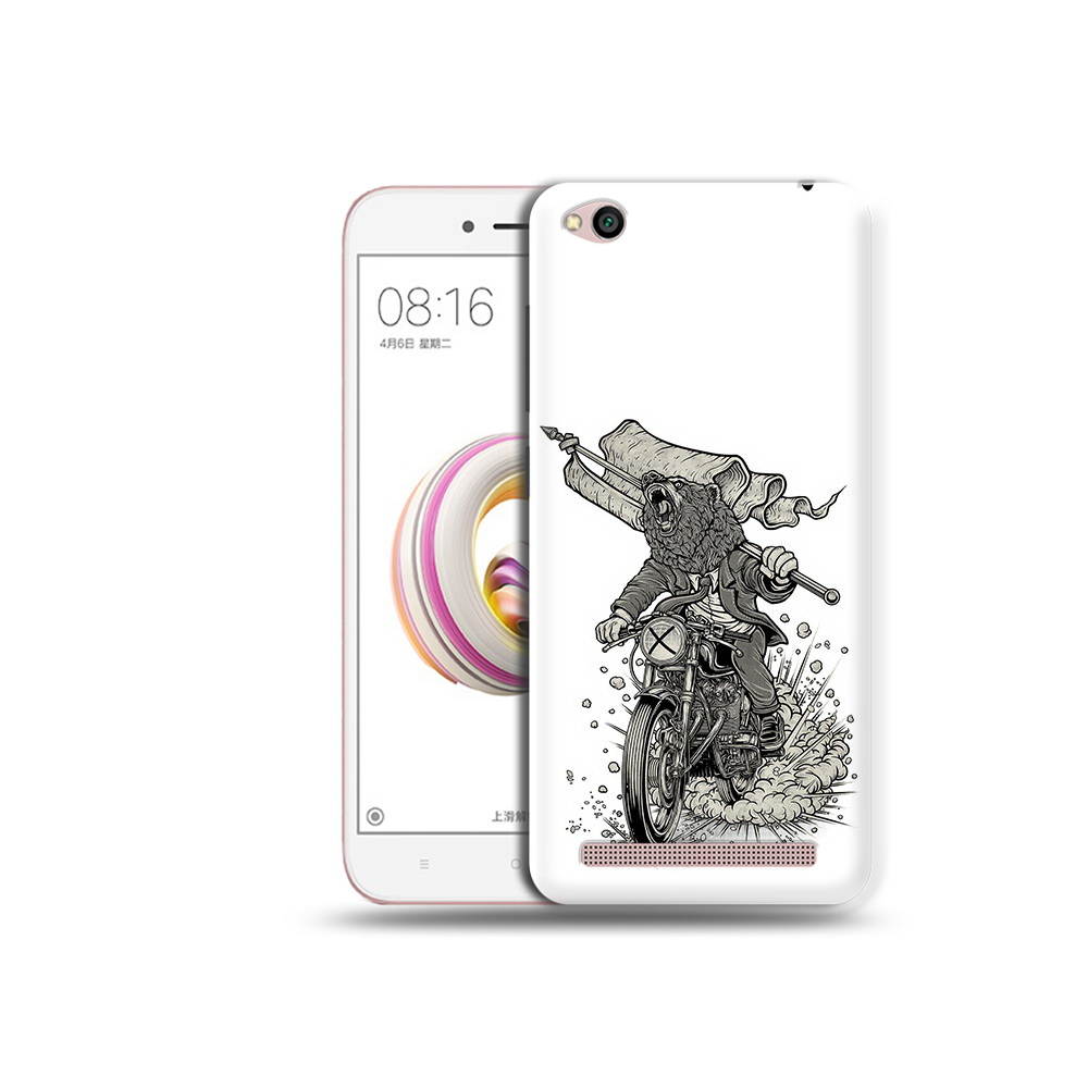 Чехол MyPads Tocco для Xiaomi Redmi 5A медведь на мотоцикле (PT227197.319.467)