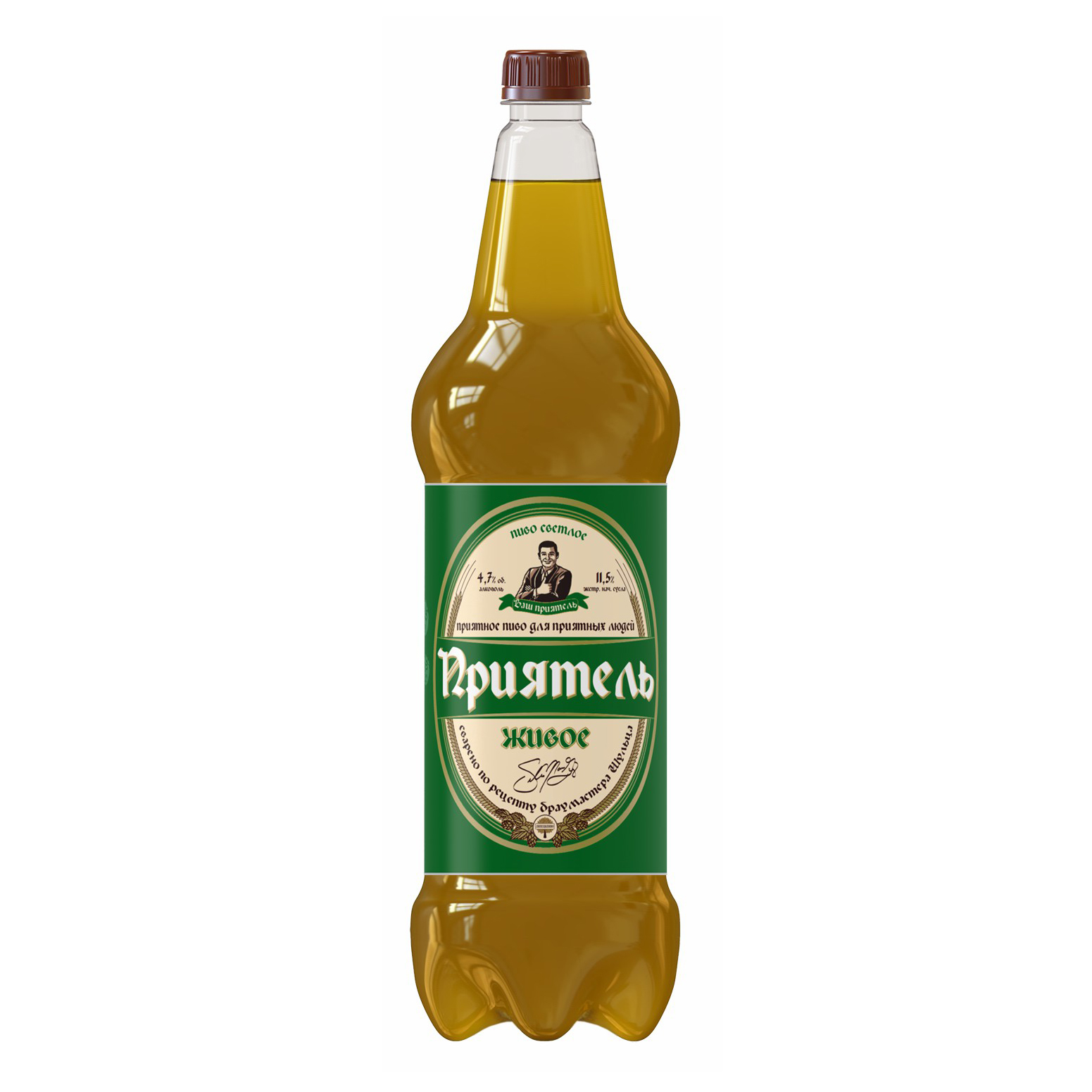 

Пиво Приятель Живое светлое 4,7% 1,3 л