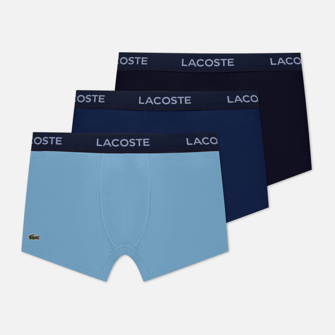 

Комплект мужских трусов Lacoste Underwear Microfiber Trunk 3-Pack синий, Размер S, Microfiber Trunk 3-Pack