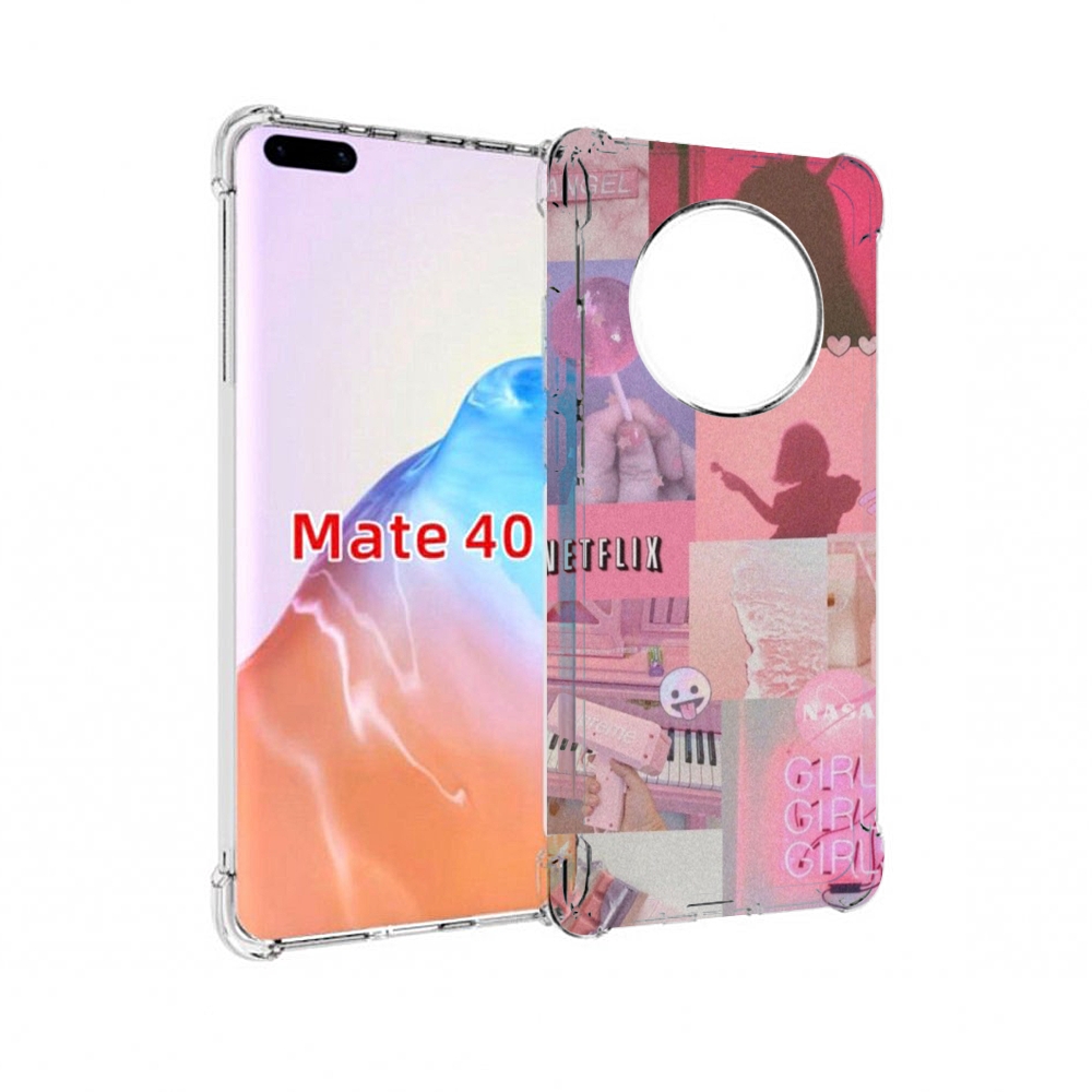 

Чехол MyPads Tocco для Huawei Mate 40 Розовый-вайб, Прозрачный, Tocco