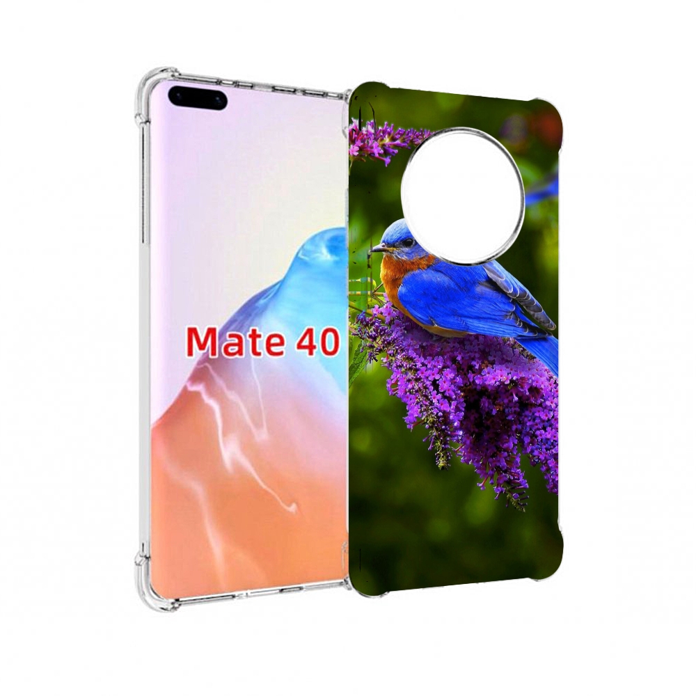 

Чехол MyPads Tocco для Huawei Mate 40 Птица-сиреневая, Прозрачный, Tocco