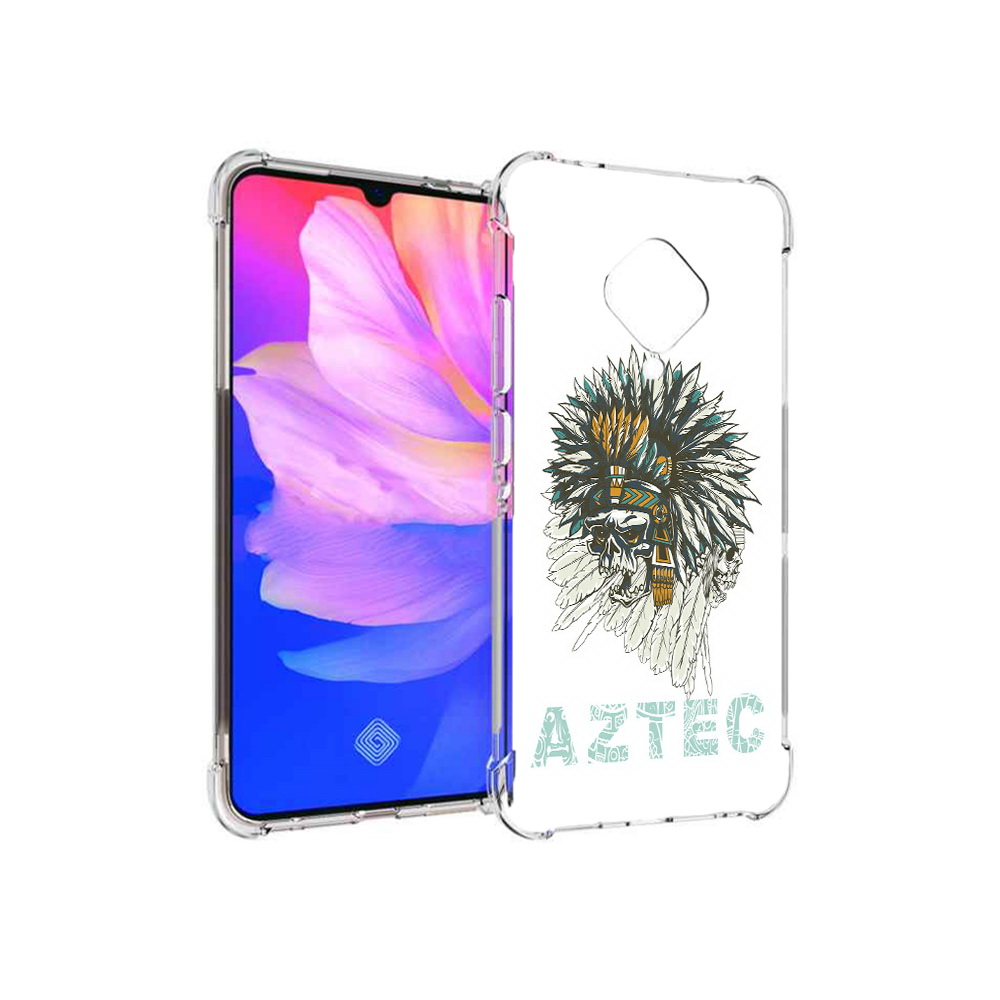 

Чехол MyPads Tocco для Vivo V17 скелет индеец (PT147343.378.602), Прозрачный, Tocco