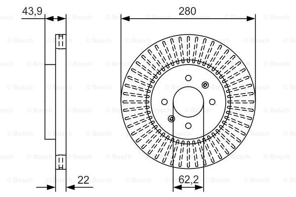 

Тормозной диск BOSCH 0986479B05