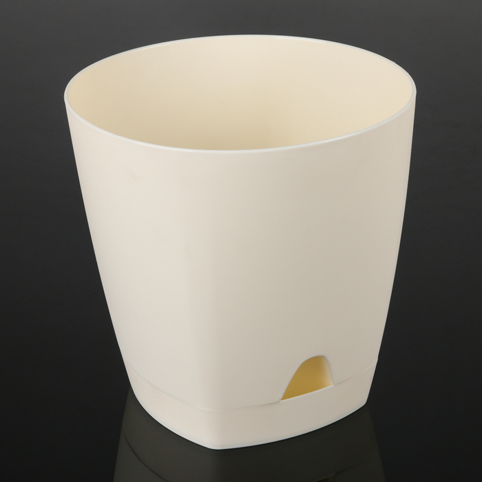 

Цветочный горшок InGreen с прикорневым поливом amsterdam Р00001439 2,5 л сливочный 1 шт., Бежевый, С прикорневым поливом amsterdam