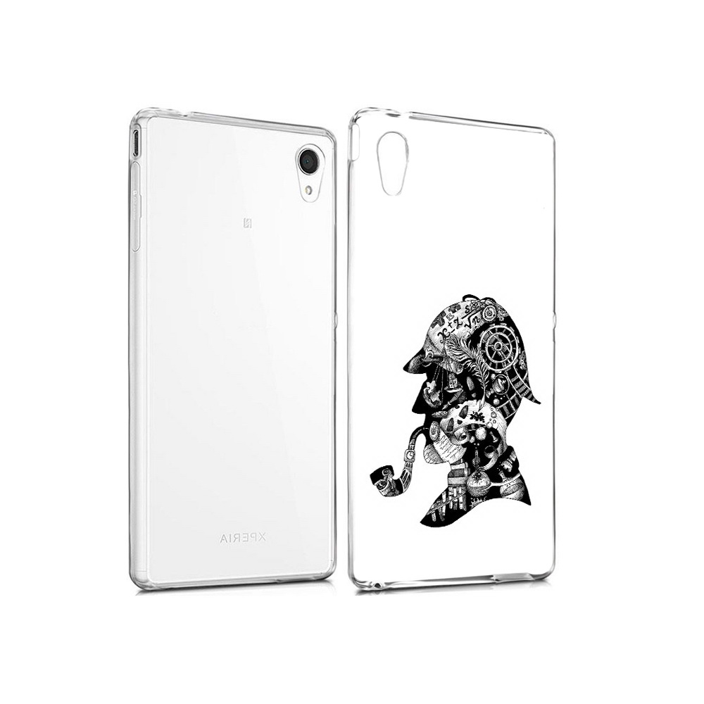 

Чехол MyPads Tocco для Sony Xperia M4 Aqua мужчина с трубкой абстракция (PT41841.249.488), Прозрачный, Tocco