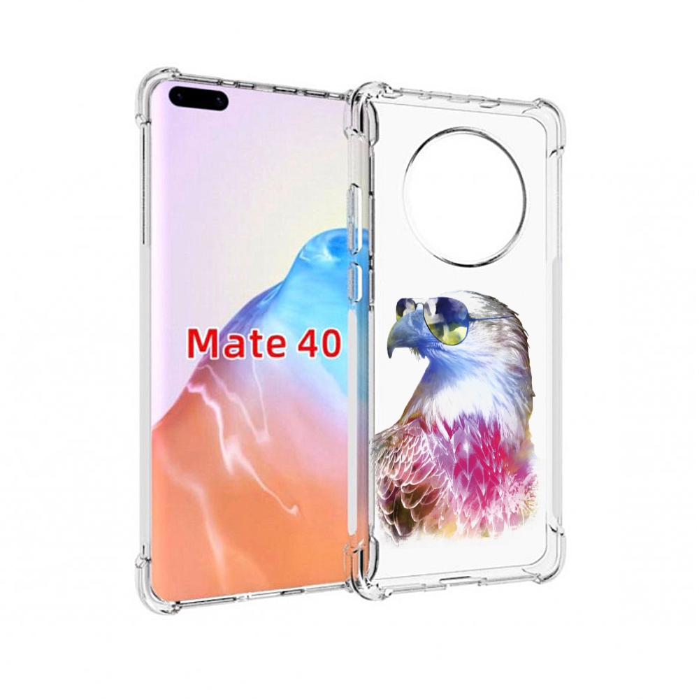 

Чехол MyPads Tocco для Huawei Mate 40 Орел в очках, Прозрачный, Tocco