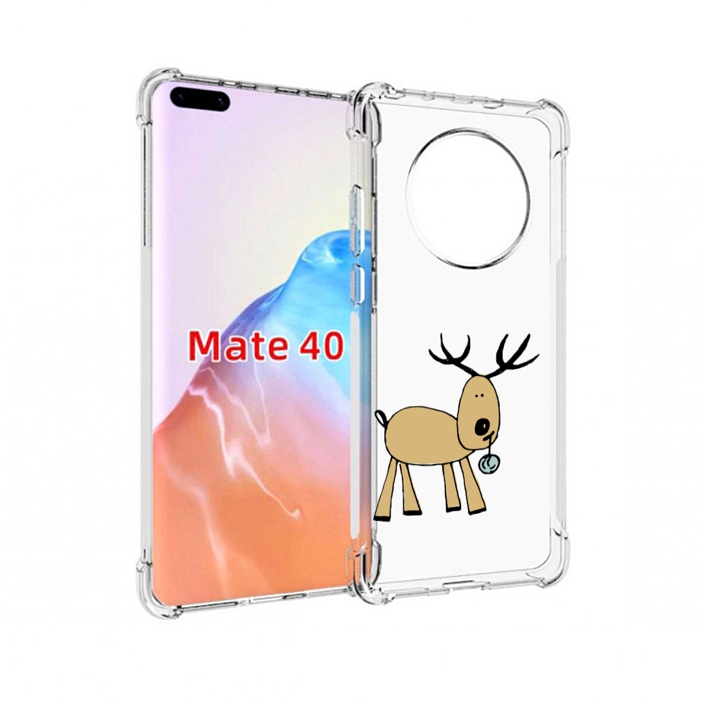 

Чехол MyPads Tocco для Huawei Mate 40 Олень с шариком, Прозрачный, Tocco