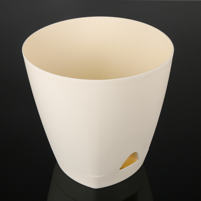 

Цветочный горшок InGreen с прикорневым поливом amsterdam Р00001439 8 л сливочный 1 шт., Бежевый, С прикорневым поливом amsterdam