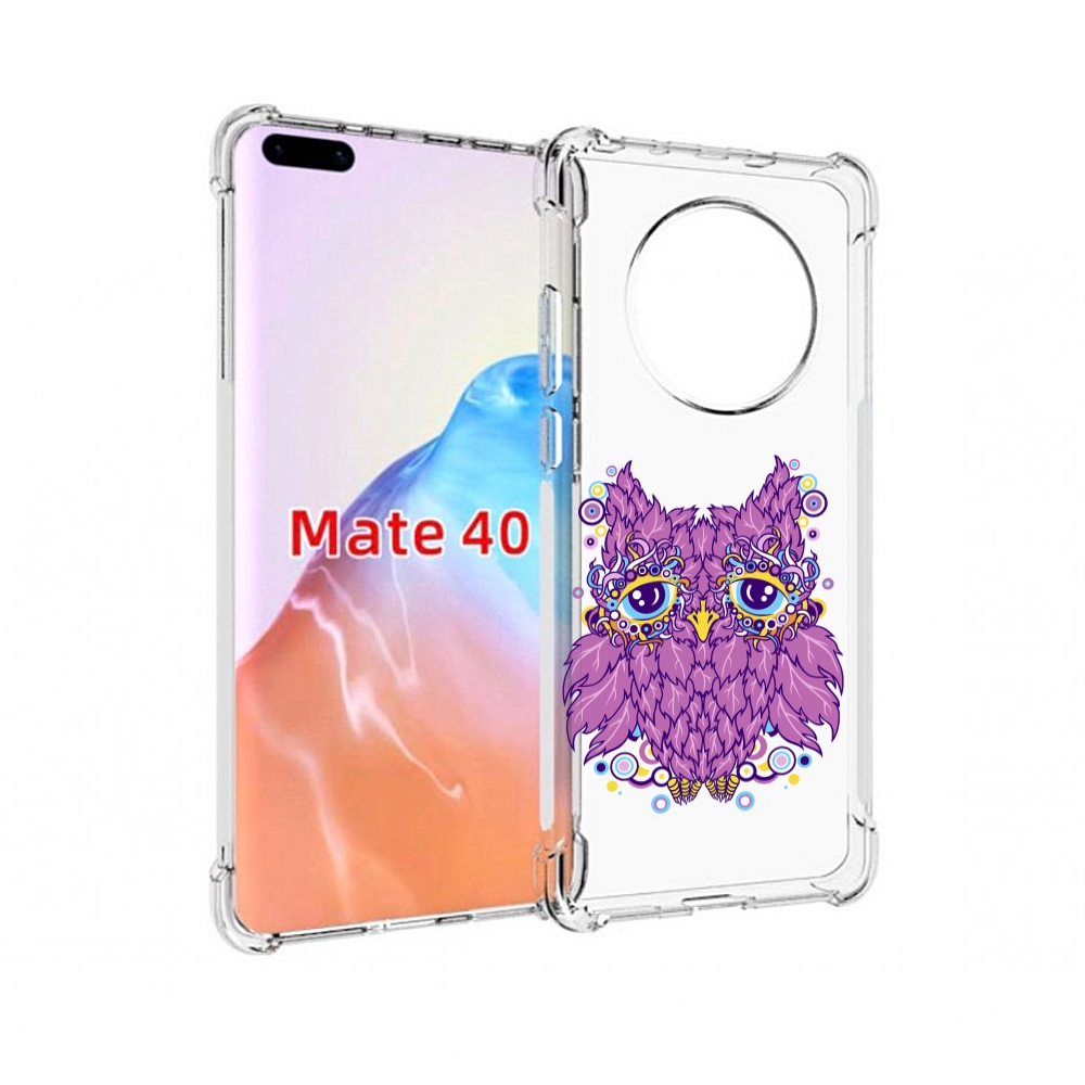 

Чехол MyPads Tocco для Huawei Mate 40 Розовая сова, Прозрачный, Tocco