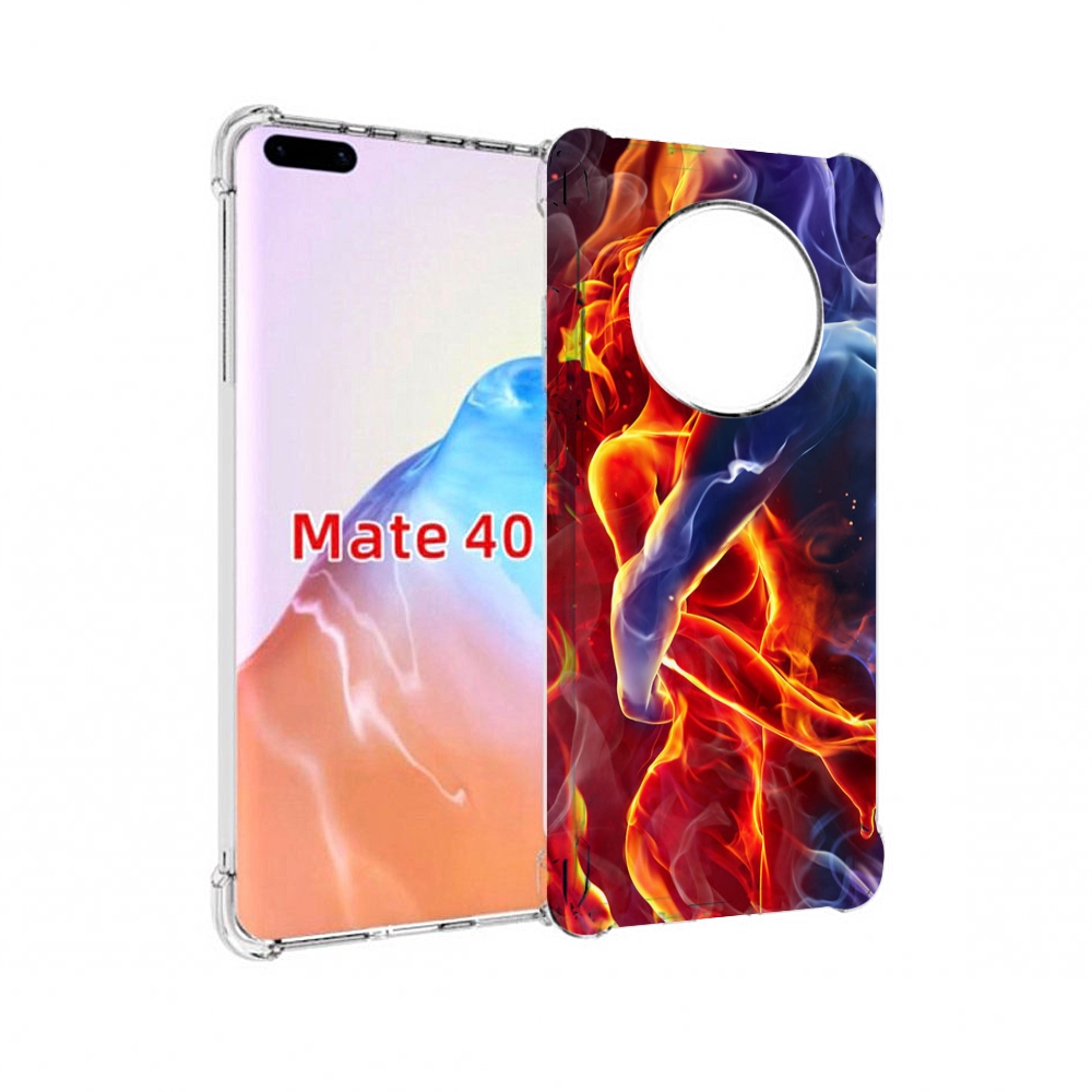 

Чехол MyPads Tocco для Huawei Mate 40 Огонь-вода, Прозрачный, Tocco