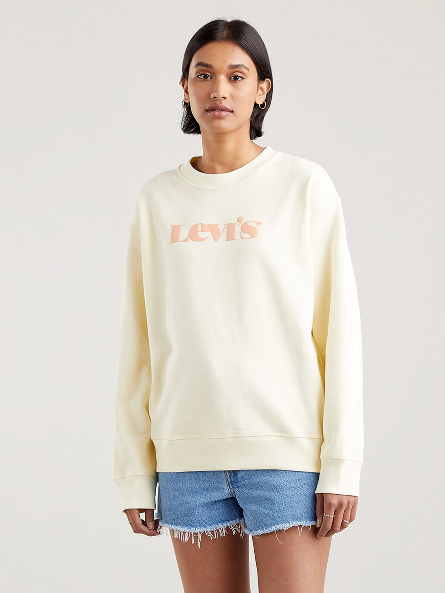 

Свитшот женский Levi's Graphic Standard Crew бежевый S, Graphic Standard Crew