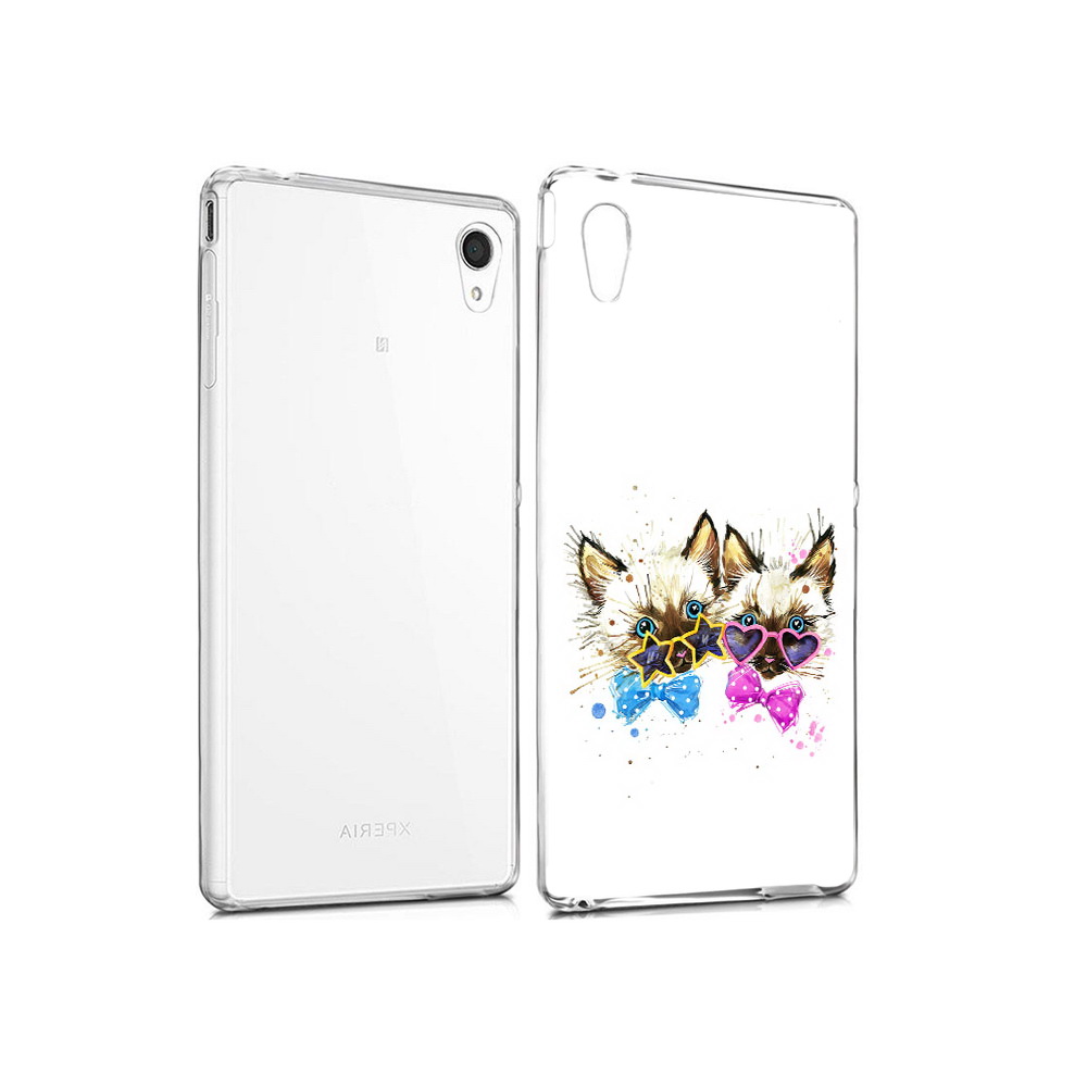 

Чехол MyPads Tocco для Sony Xperia M4 Aqua милые котята (PT41841.249.474), Прозрачный, Tocco