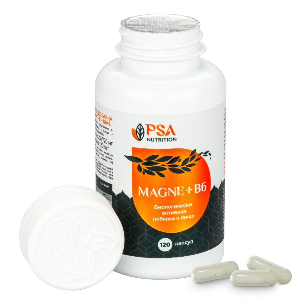 MAGNE + B6 PSA Nutrition магний + В6 капсулы 120 шт.