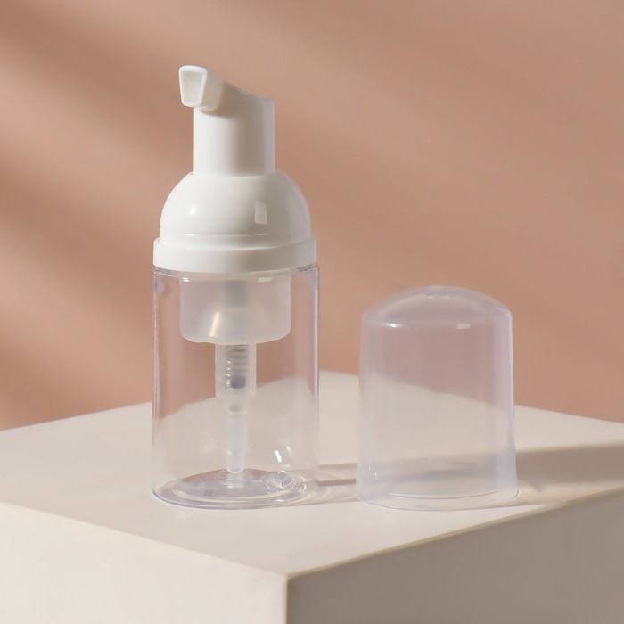фото Бутылочка для хранения, с пенообразующим дозатором, 50 мл, цвет прозрачный/белый onlitop