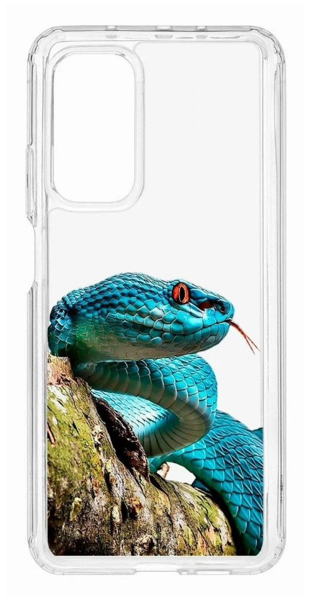 

Чехол Kruche Print Змея для Xiaomi Mi 10T, Прозрачный