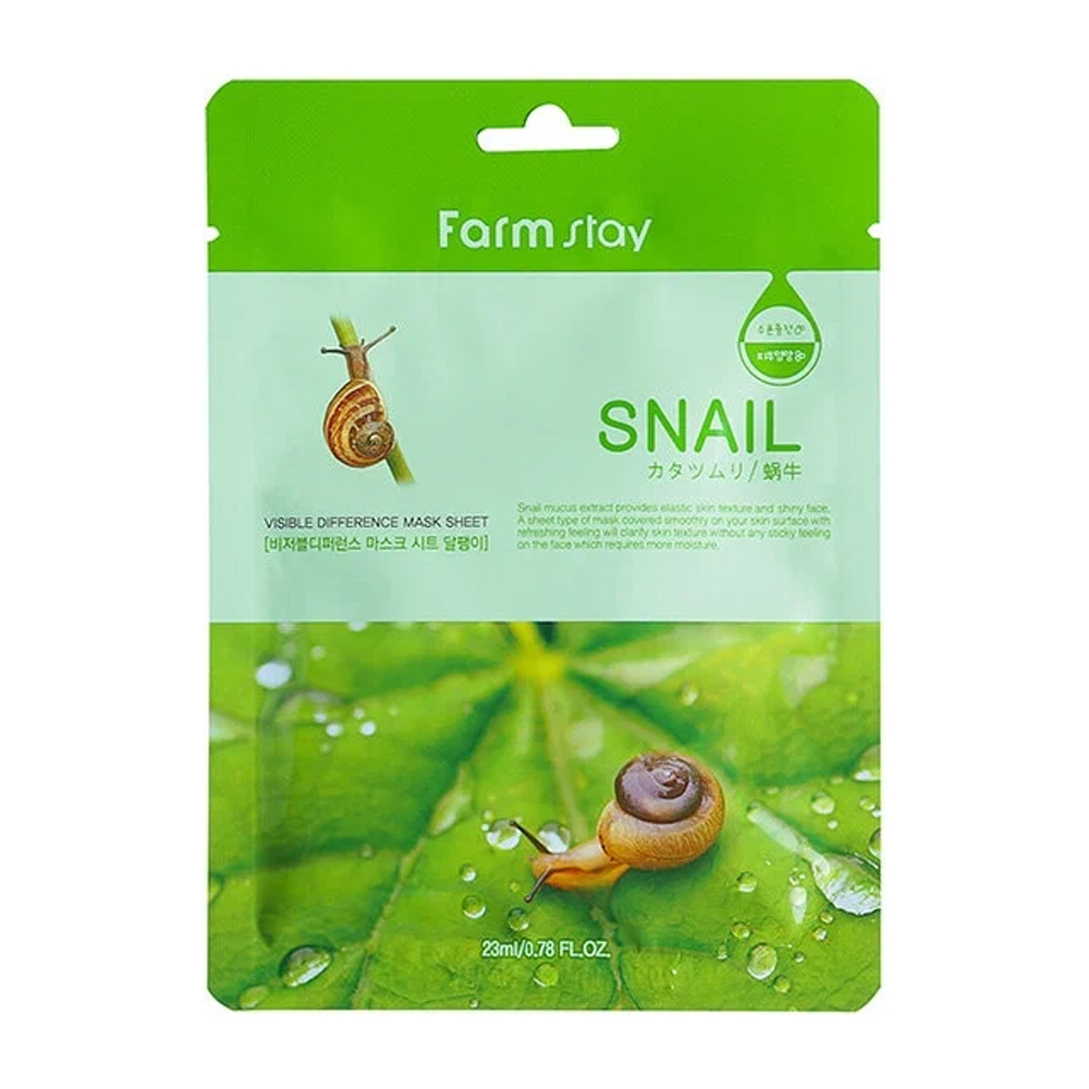 

Маска для лица Farm Stay Visible Difference Mask Sheet Snail 23 мл, Snail
