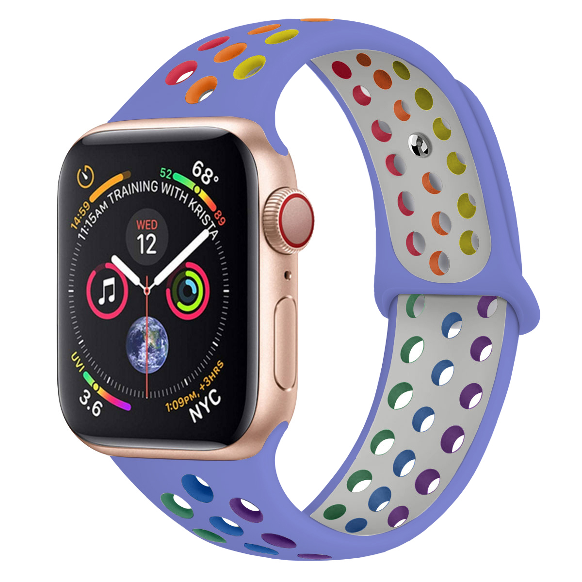 

Сменный ремешок Nuobi Sport Color ver.1 для Apple Watch (Синий 42/44 mm)