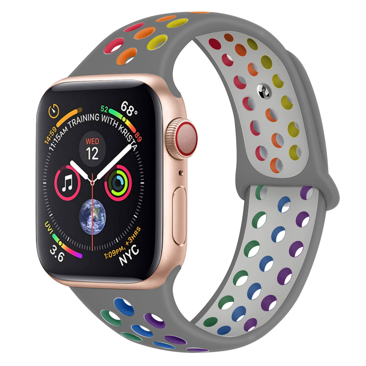 

Сменный ремешок Nuobi Sport Color ver.1 для Apple Watch (Серый 42/44 mm)