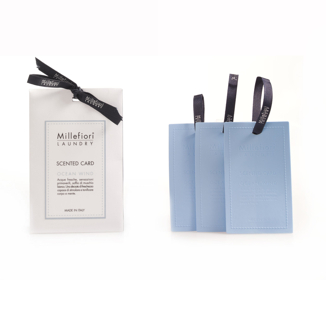 

Ароматическая карточка Millefiori Milano Ветер океана Laundry Scented Card Ocean Wind 3 шт, 172823