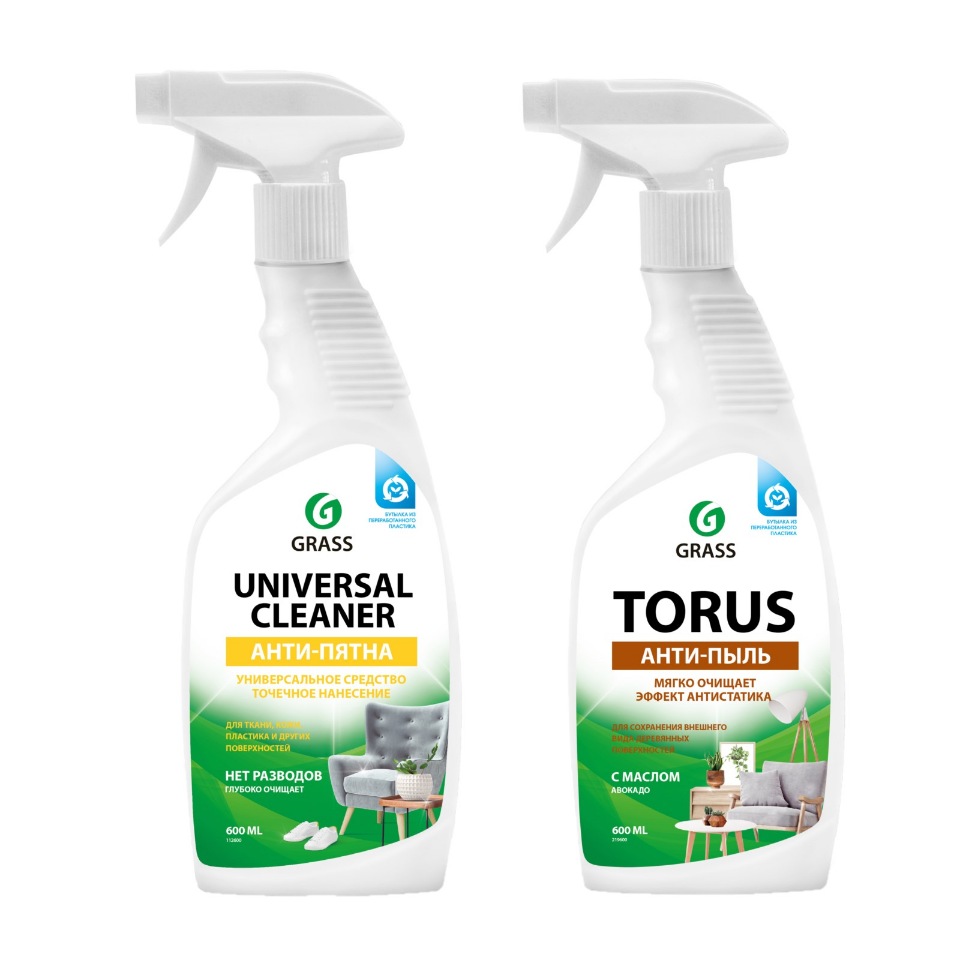 

Grass чистящее средство Universal Cleaner 600 мл + полироль д/мебели Torus 600 мл