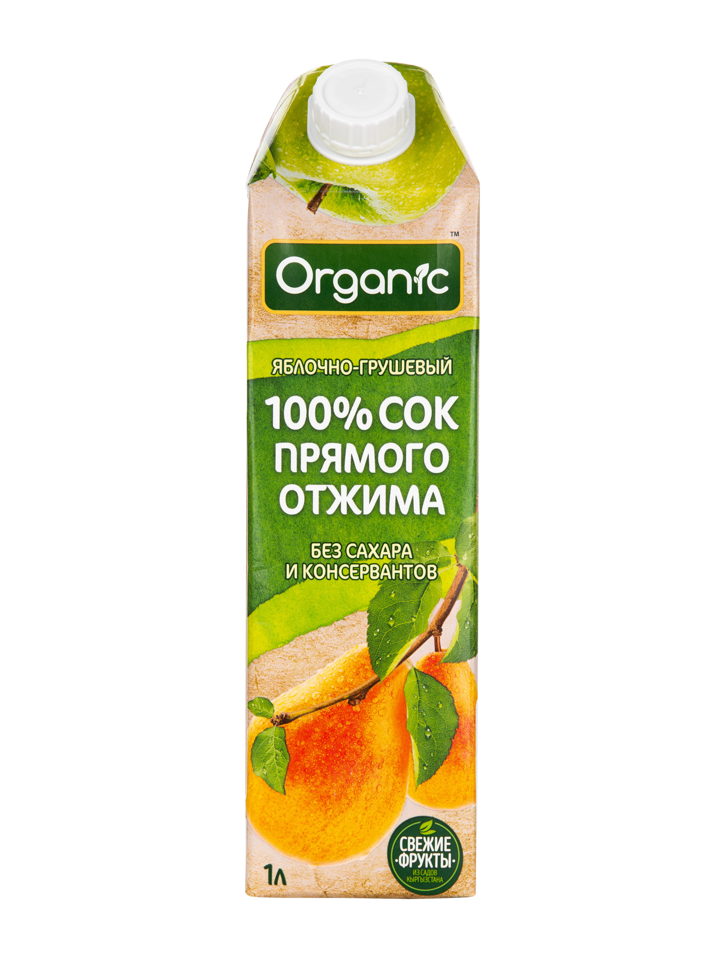 

ORGAN'C Яблочно-грушевый сок прямого отжима, 1л