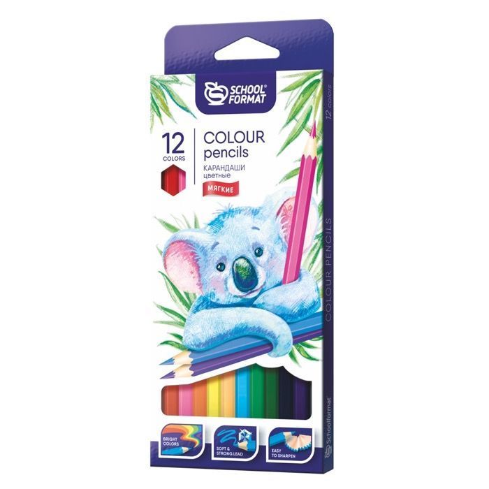 

Карандаши цветные "Animals", шестигранные, 12 цветов