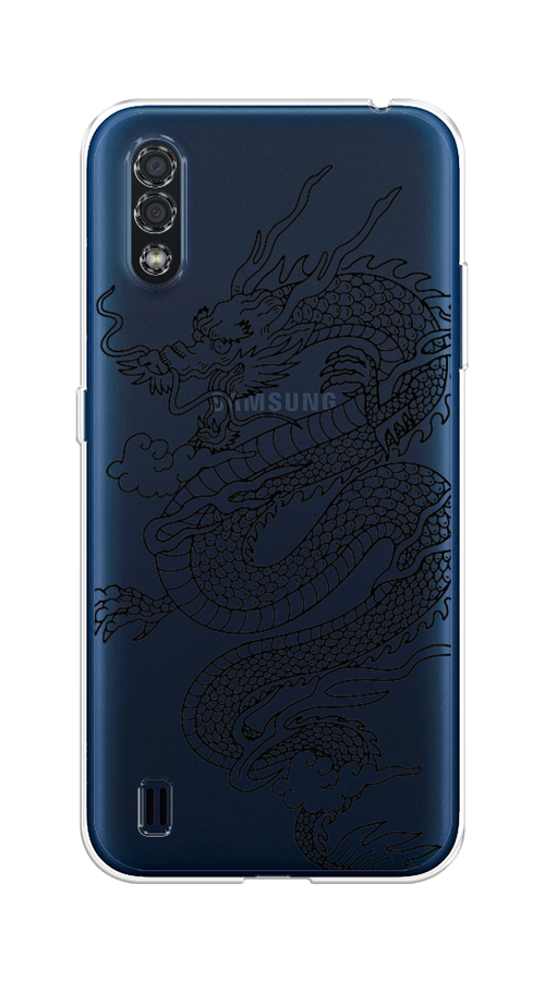 

Чехол на Samsung Galaxy M01 "Большой китайский дракон", Черный;серый, 2101150-1