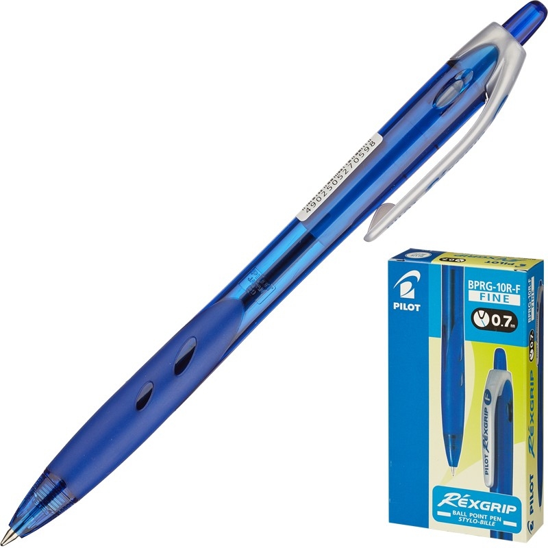 

Ручка шариковая Pilot Rexgrip синяя, 0,7 мм, 1 шт.
