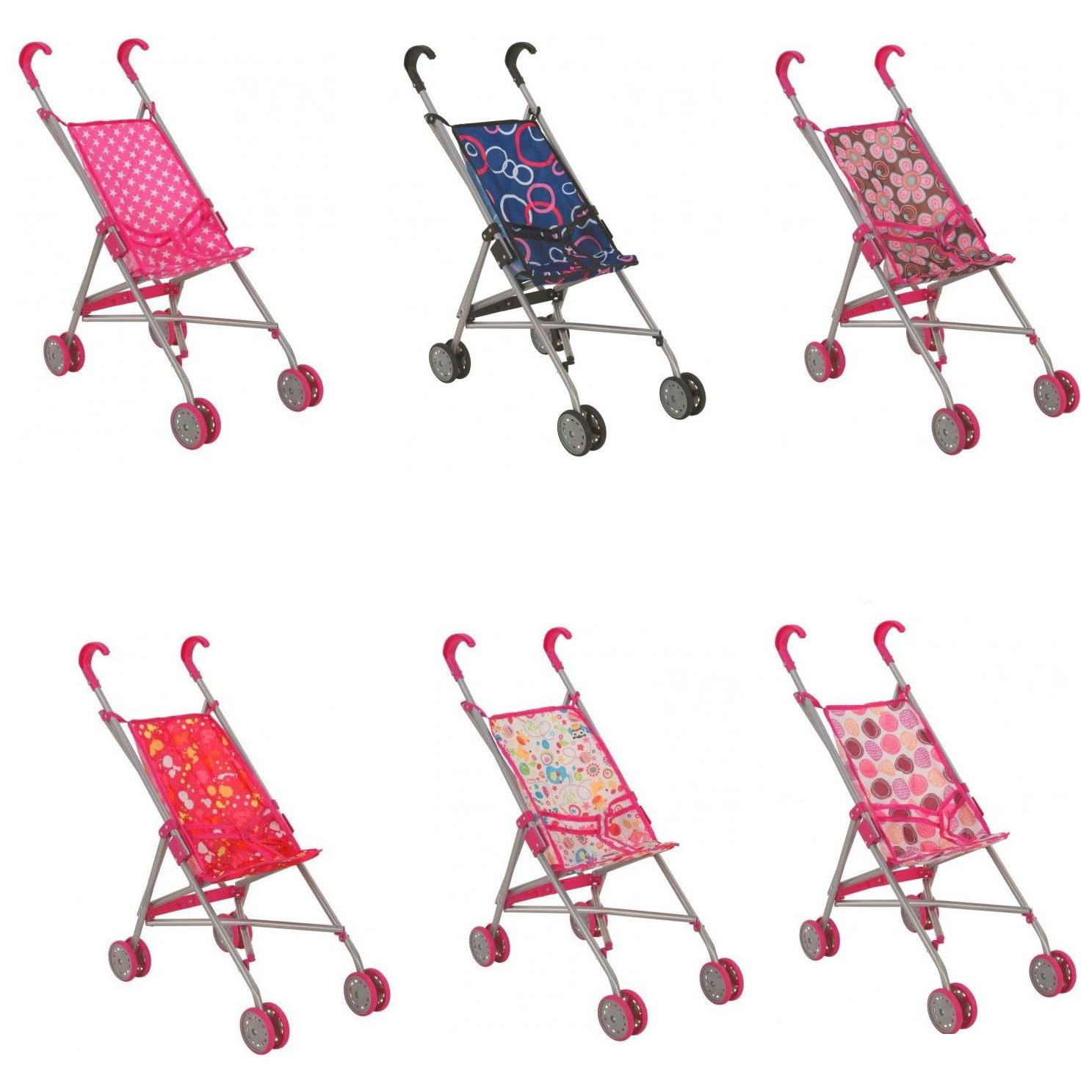 Коляска-трость для кукол Melobo Buggy Boom Mixy 52x26x55 см