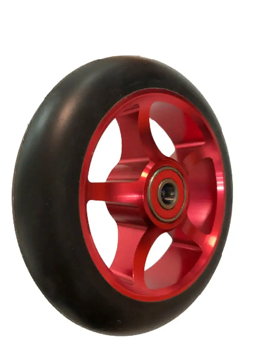 Колесо для самоката 200мм комплект с подшипником АВЕС-9 красное  1шт