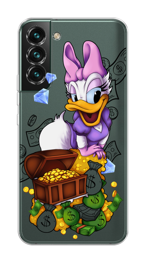 

Чехол на Samsung Galaxy S22 "Rich Daisy Duck", Коричневый;белый;фиолетовый, 2103850-6