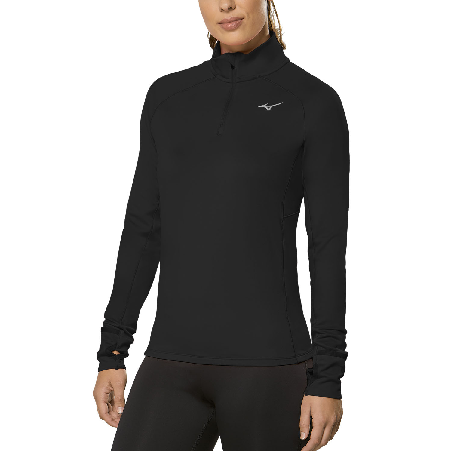 

Свитшот женский Mizuno Warmalite Hz черный S, Warmalite Hz