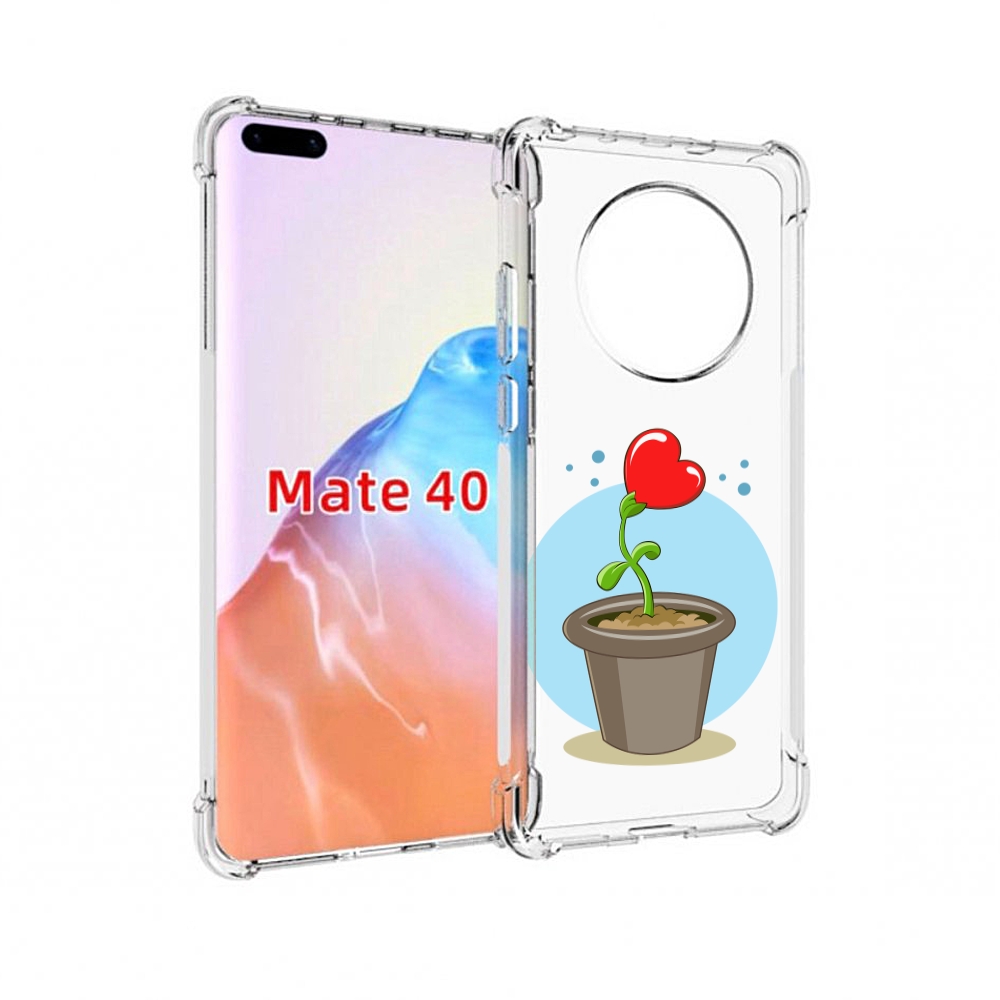 

Чехол MyPads Tocco для Huawei Mate 40 Растение любви 14 февраля, Прозрачный, Tocco