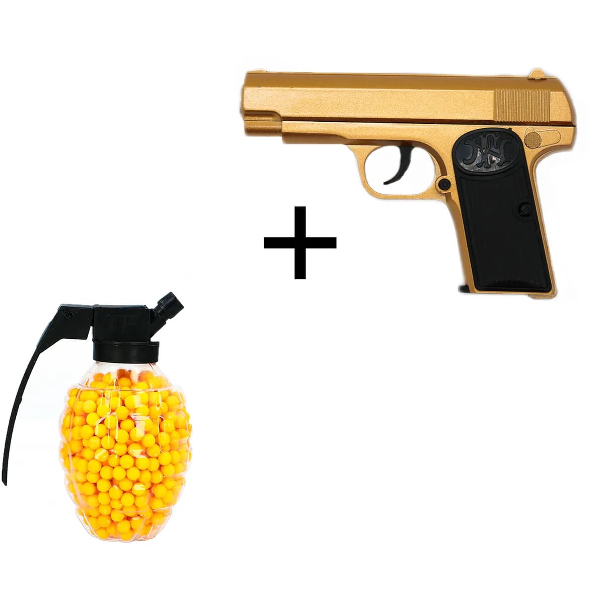 

Пистолет WellyWell Airsoft Gun K-112В золотой