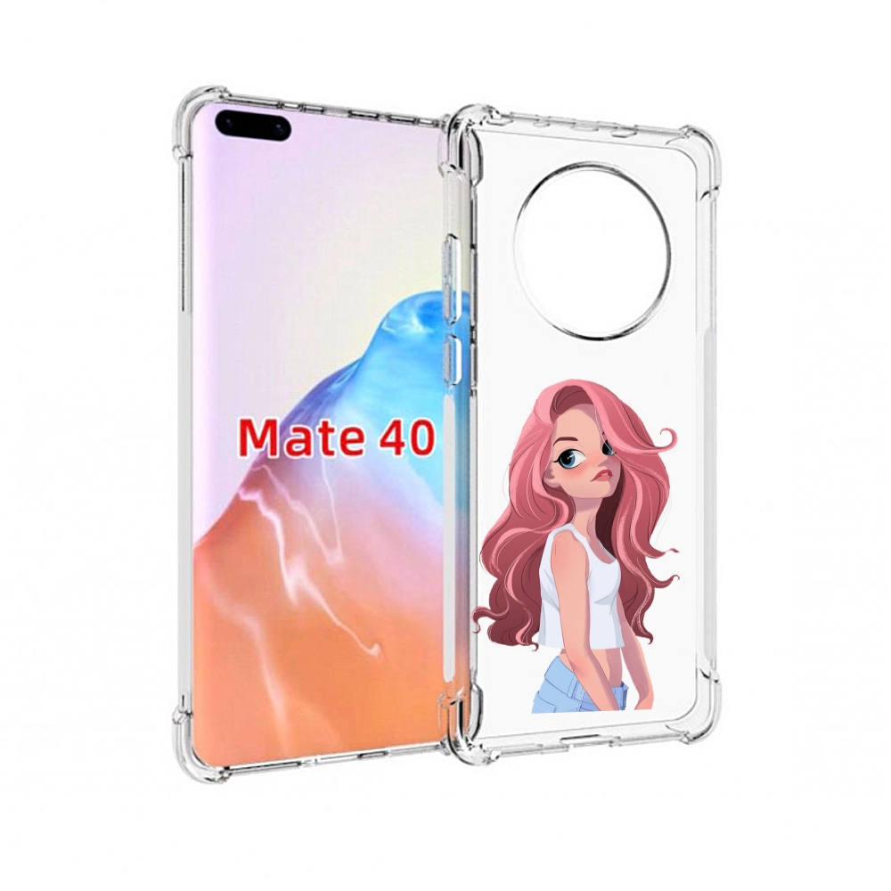 

Чехол MyPads Tocco для Huawei Mate 40 Мультяшный-арт-девушки женский, Прозрачный, Tocco