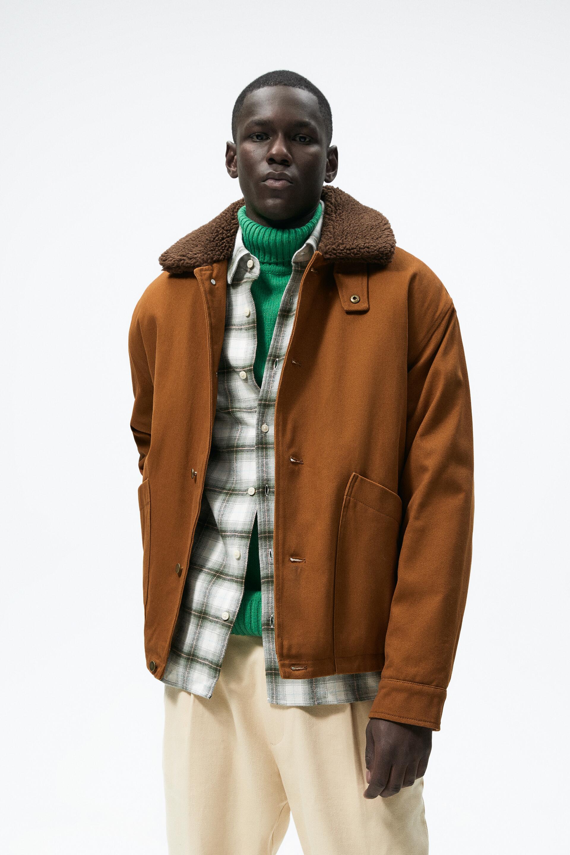 

Куртка мужская ZARA 03286401 коричневая S (доставка из-за рубежа), 03286401