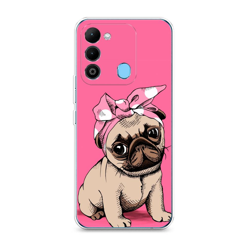 

Чехол Awog на Tecno Spark 9 / Техно Спарк 9 "Dog Pin-Up", Розовый;бежевый, 302850-2