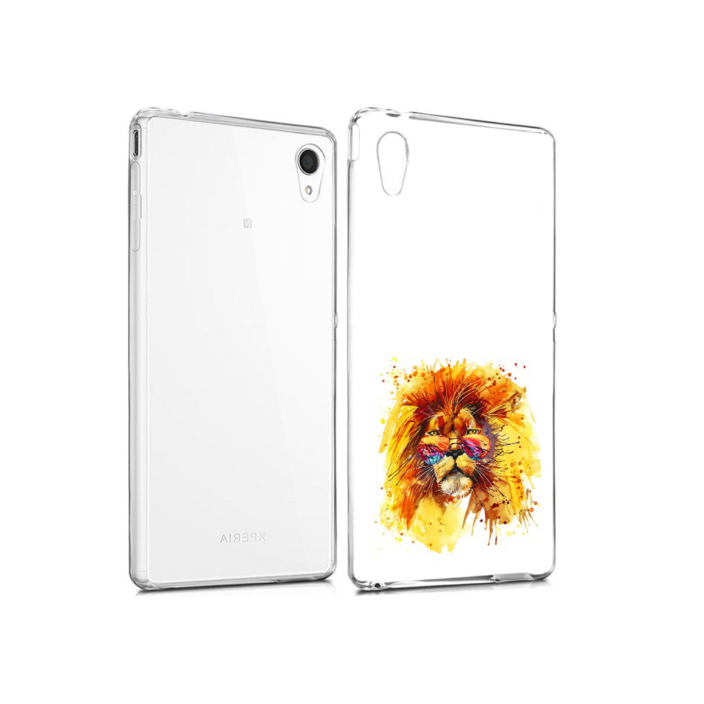 

Чехол MyPads Tocco для Sony Xperia M4 Aqua лев в очках (PT41841.249.436), Прозрачный, Tocco