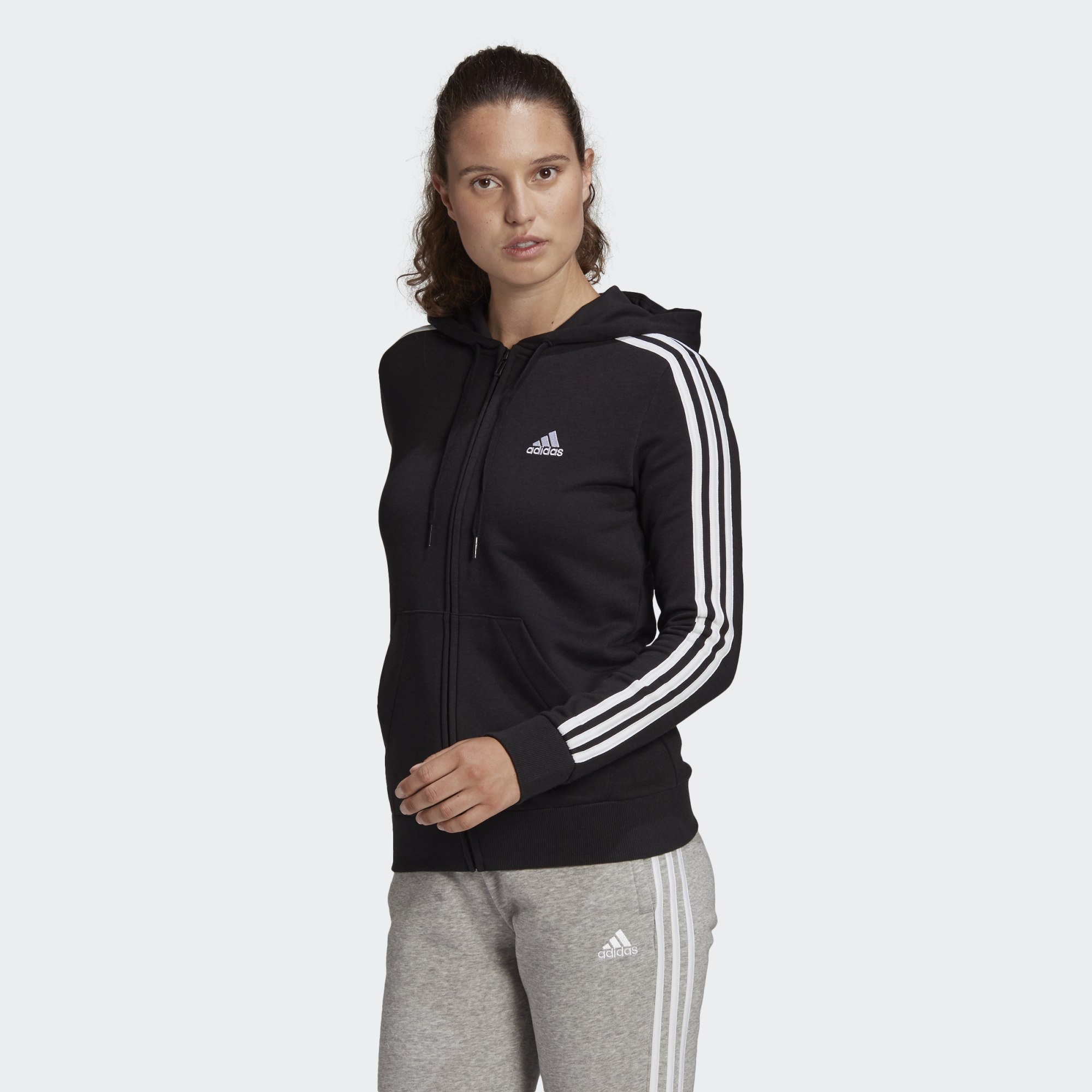 

Толстовка женская Adidas W 3S Ft Fz Hd черная XL, W 3S Ft Fz Hd
