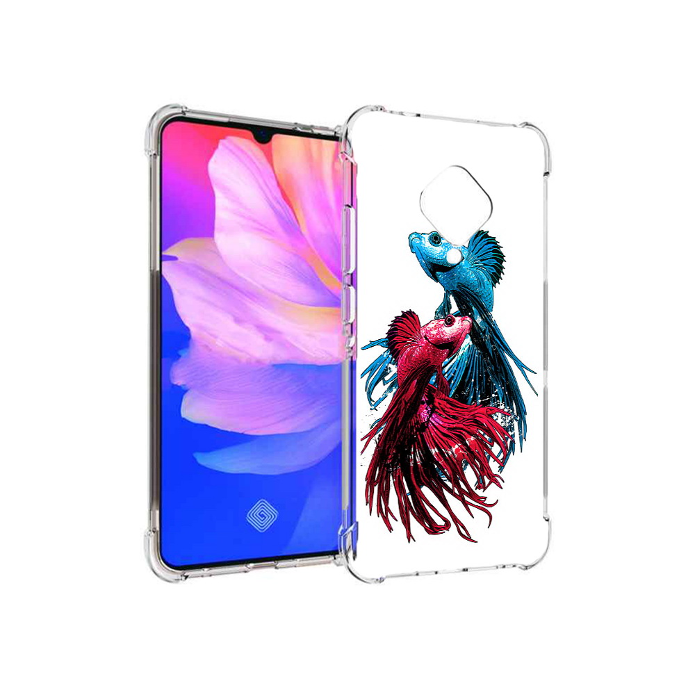 

Чехол MyPads Tocco для Vivo V17 рыбы петушки (PT147343.378.592), Прозрачный, Tocco