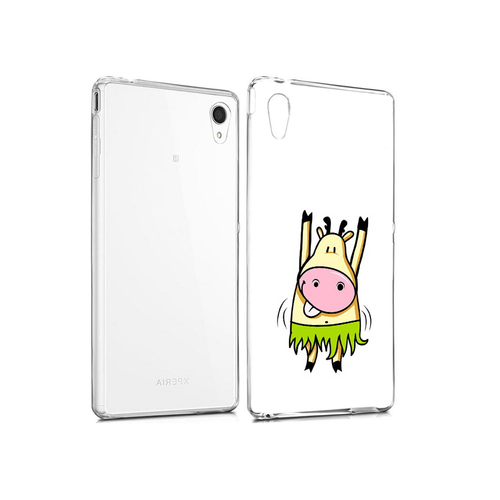

Чехол MyPads Tocco для Sony Xperia M4 Aqua Веселая корова (PT41841.249.42), Прозрачный, Tocco