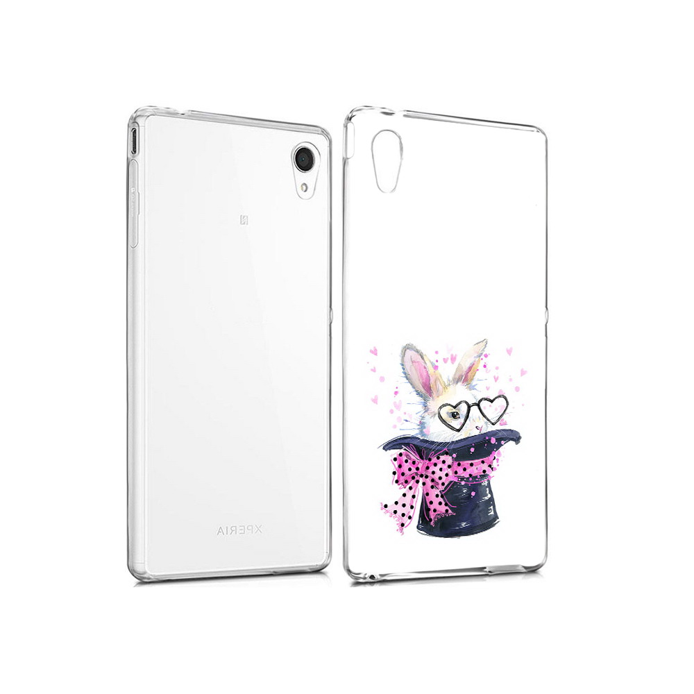 

Чехол MyPads Tocco для Sony Xperia M4 Aqua кролик в шляпе (PT41841.249.418), Прозрачный, Tocco