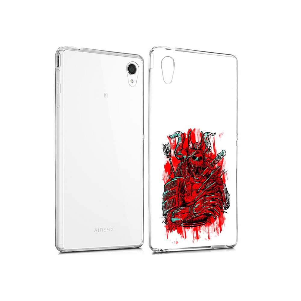 

Чехол MyPads Tocco для Sony Xperia M4 Aqua красный скелет воин (PT41841.249.413), Прозрачный, Tocco