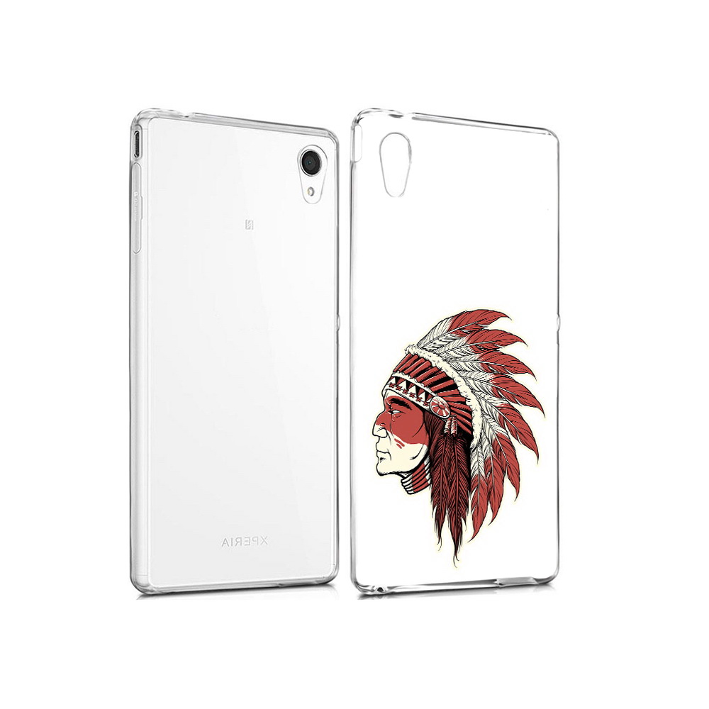 

Чехол MyPads Tocco для Sony Xperia M4 Aqua красный индеец (PT41841.249.411), Прозрачный, Tocco