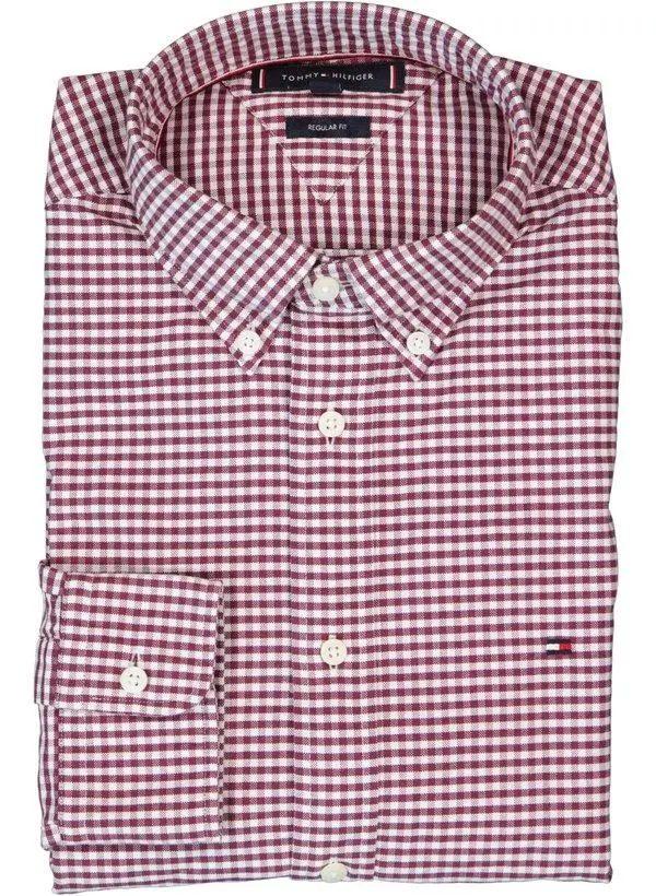 Рубашка мужская Tommy Hilfiger MW0MW36395 бордовая XS 10990₽