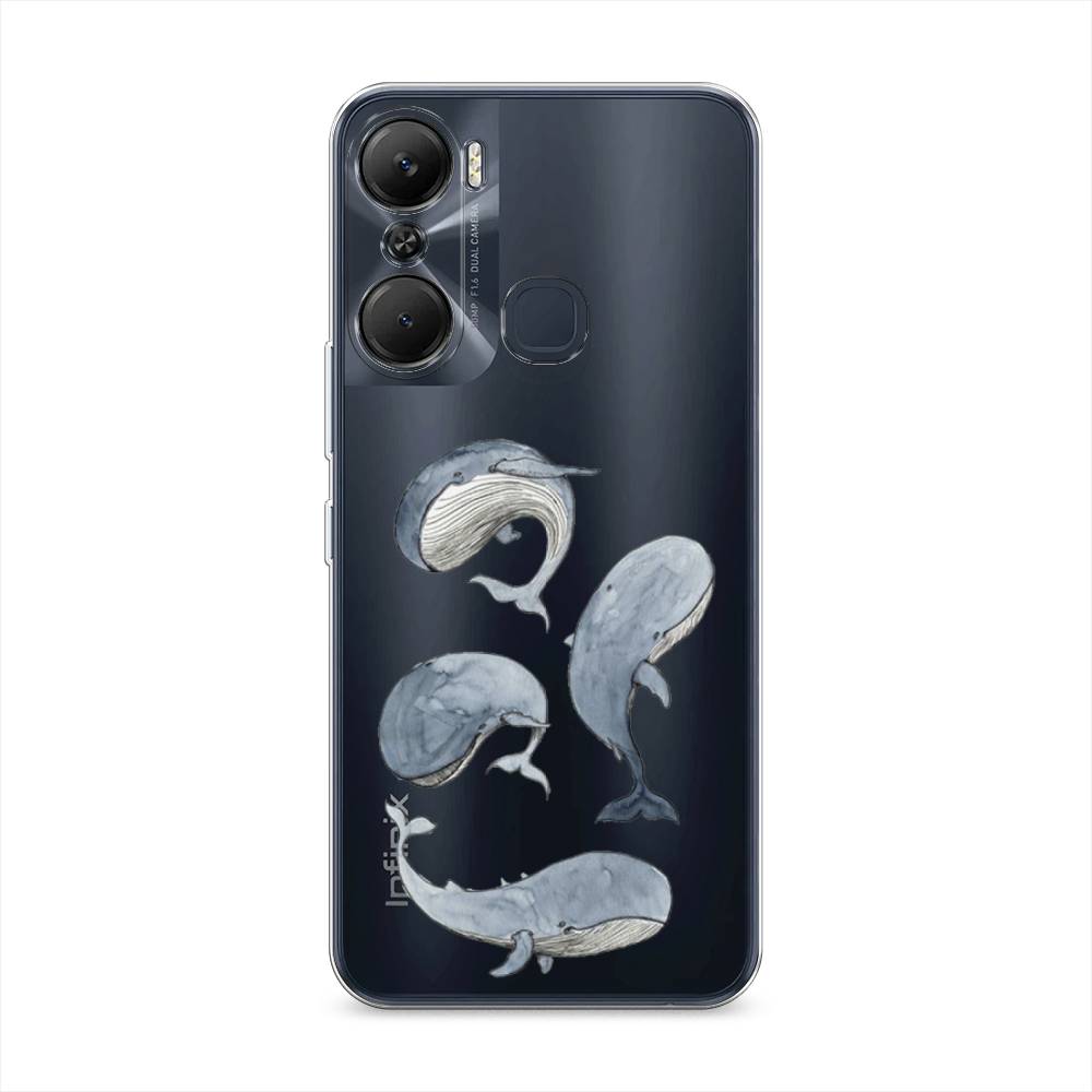 

Чехол Awog на Infinix Hot 12 Pro / Инфиникс Хот 12 Про "Киты", Белый;прозрачный;голубой, 3102450-1