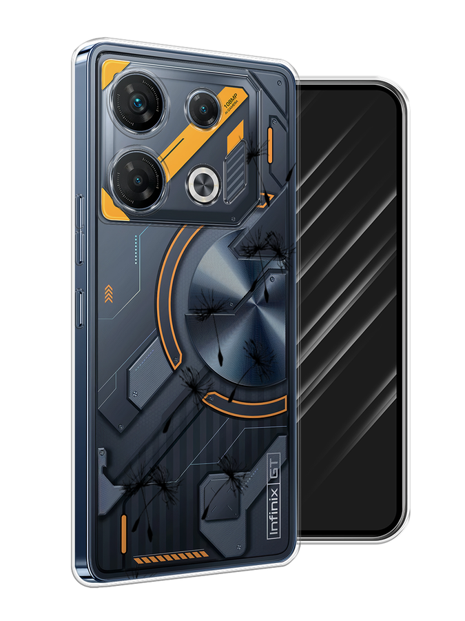 

Чехол Awog на Infinix GT 10 Pro "Летящие одуванчики", Черный, 3104850-1