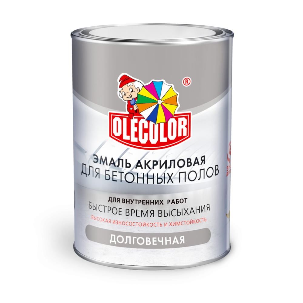 Эмаль акриловая Olecolor для бетонных полов 4300007420 акриловая эмаль для бетонных полов hammer