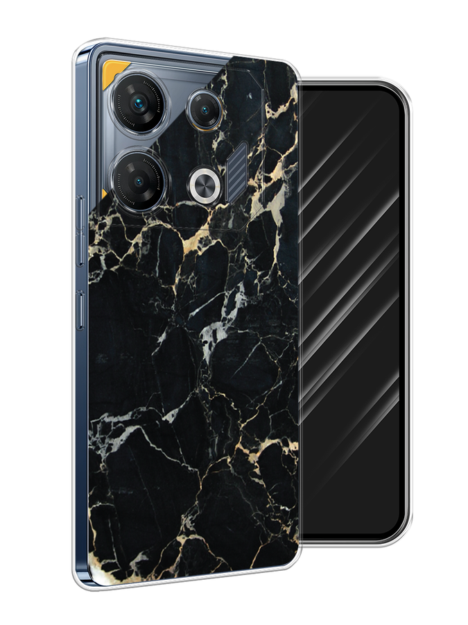 

Чехол Awog на Infinix GT 10 Pro "Черный мрамор уголок", Черный;золотистый, 3104850-1