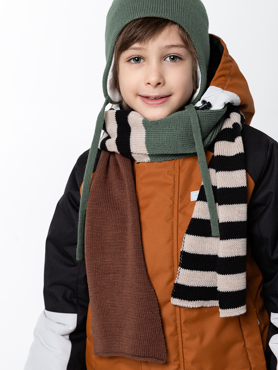 

Шарф детский NIKASTYLE 17з15724, коричневый; черный, onesize, 17з15724